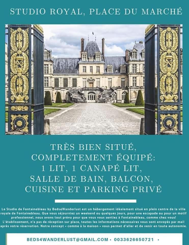 Studio Royal By Beds4Wanderlust - Place Du Marche Avec Parking Prive Fontainebleau Bilik gambar
